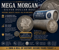Mega Morgan Silver Dollar Roll — 20 Morgan Dollars with 1 Carson City Morgan