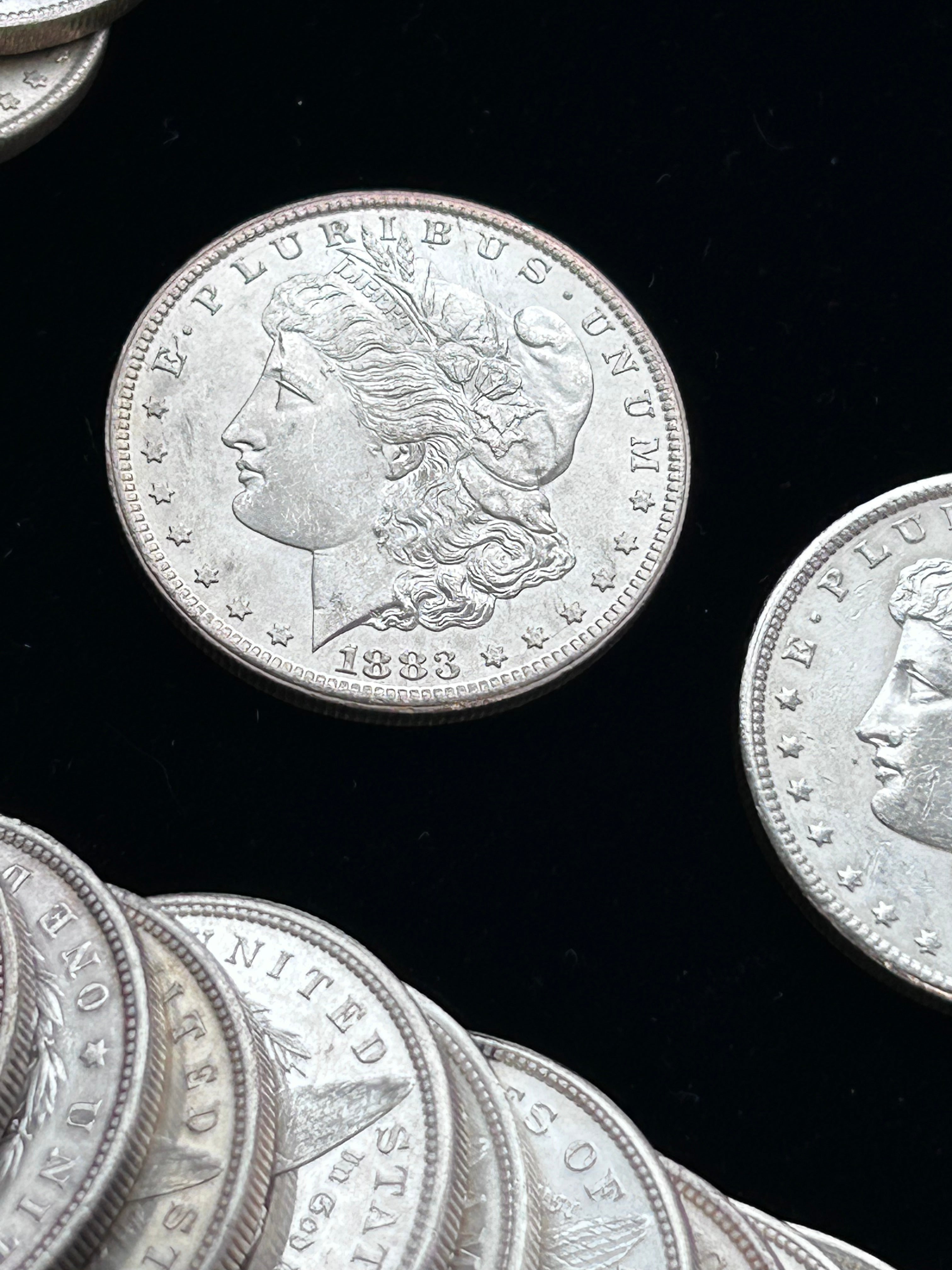 Mega Morgan Silver Dollar Roll — 20 Morgan Dollars with 1 Carson City Morgan