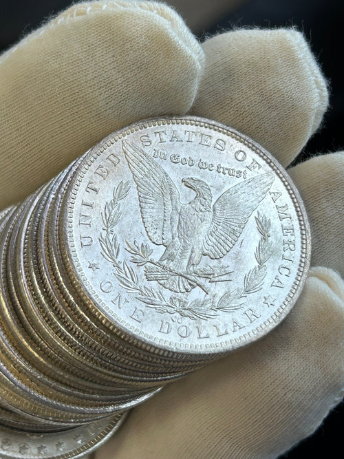 Mega Morgan Silver Dollar Roll — 20 Morgan Dollars with 1 Carson City Morgan